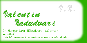 valentin nadudvari business card